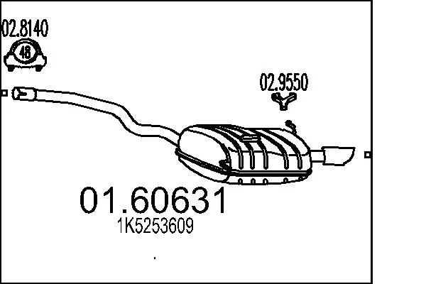 Rear Muffler MTS 01.60631