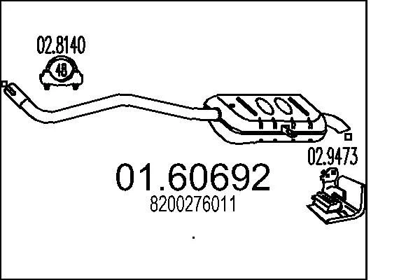 Rear Muffler MTS 01.60692
