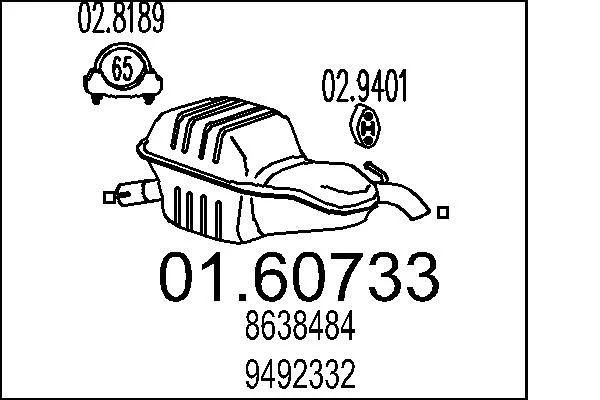 Rear Muffler MTS 01.60733