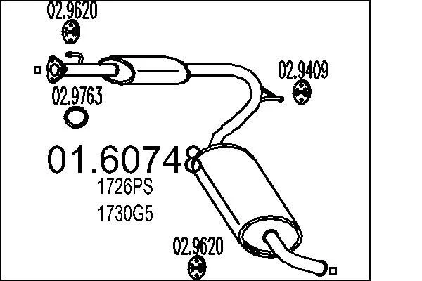 Rear Muffler MTS 01.60748