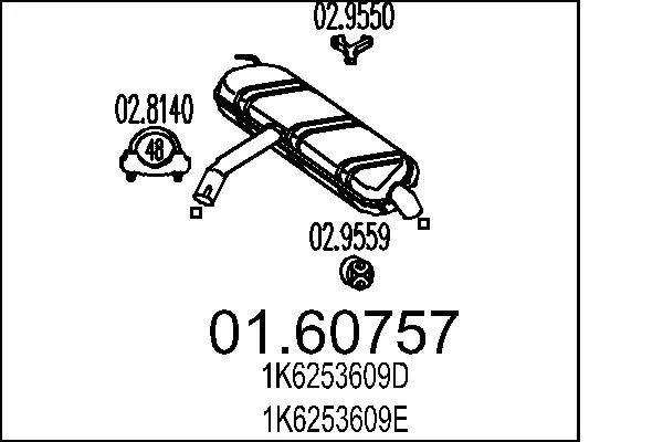 Rear Muffler MTS 01.60757