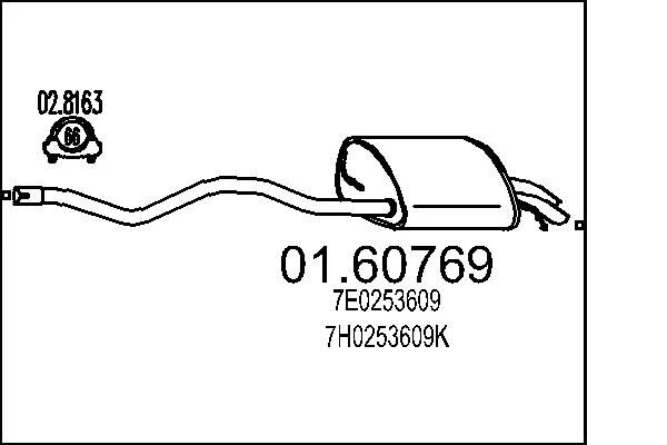 Rear Muffler MTS 01.60769