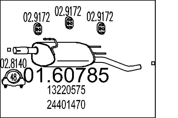Rear Muffler MTS 01.60785
