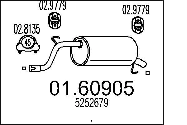 Rear Muffler MTS 01.60905