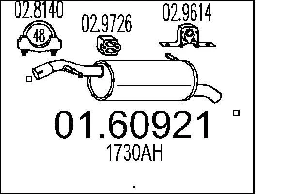 Rear Muffler MTS 01.60921