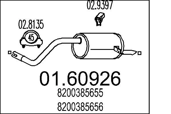Rear Muffler MTS 01.60926