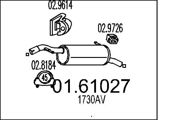 Rear Muffler MTS 01.61027