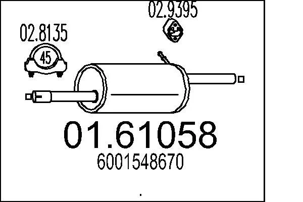 Rear Muffler MTS 01.61058