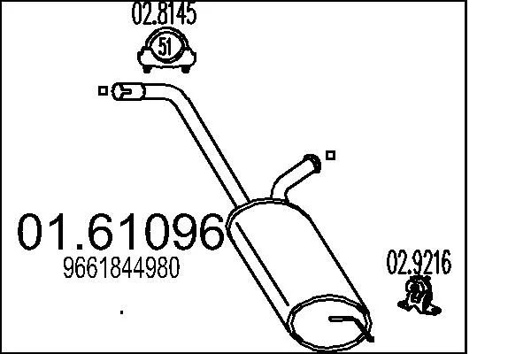 Rear Muffler MTS 01.61096