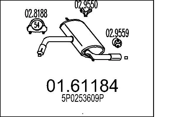 Rear Muffler MTS 01.61184