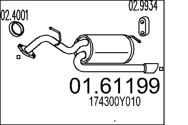 Rear Muffler MTS 01.61199