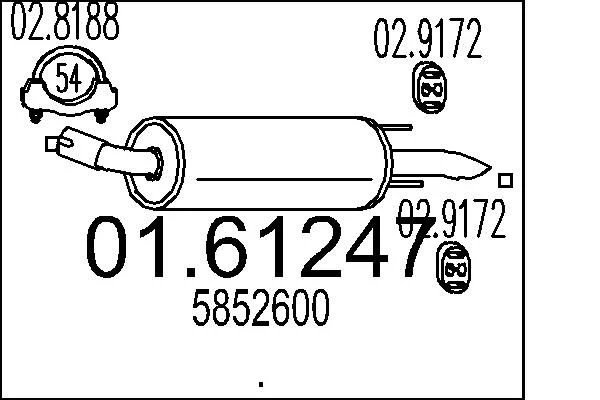 Rear Muffler MTS 01.61247