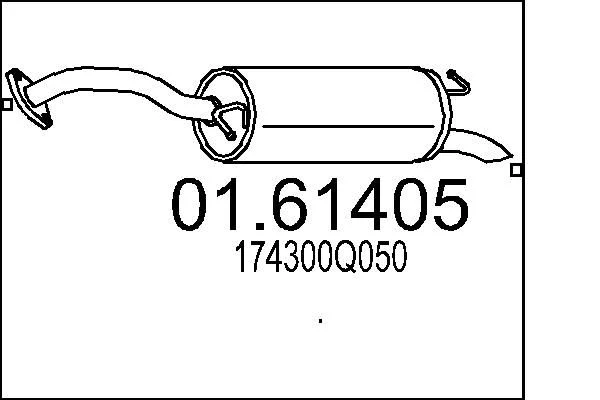 Rear Muffler MTS 01.61405