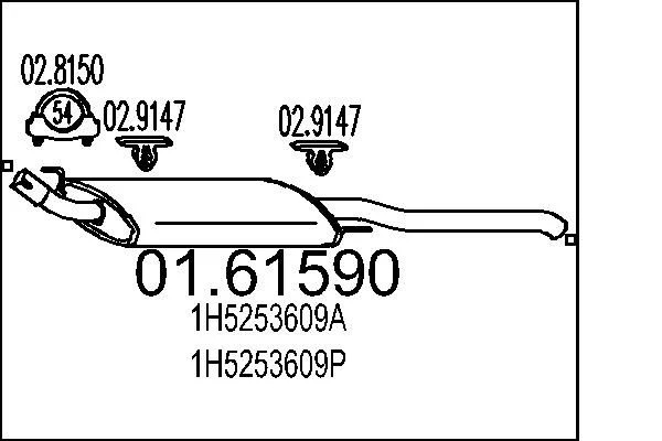Rear Muffler MTS 01.61590