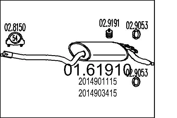 Rear Muffler MTS 01.61910