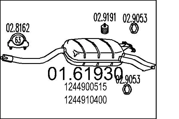 Rear Muffler MTS 01.61930