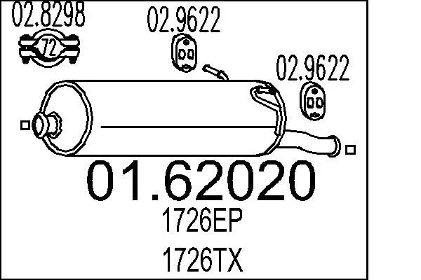 Rear Muffler MTS 01.62020