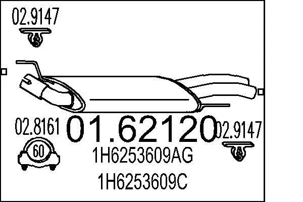 Rear Muffler MTS 01.62120