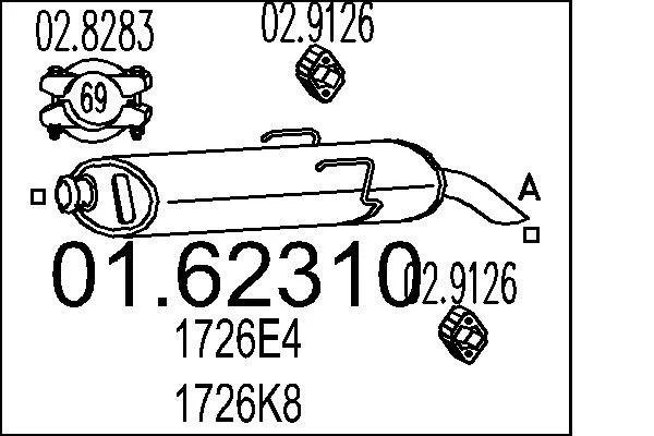 Rear Muffler MTS 01.62310