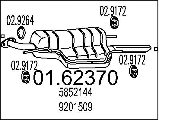 Rear Muffler MTS 01.62370