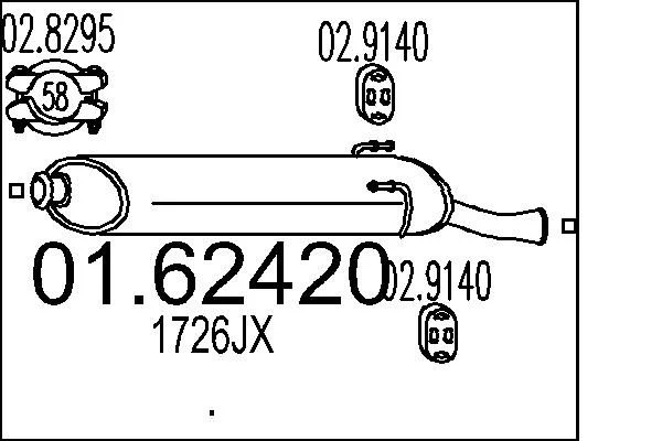 Rear Muffler MTS 01.62420