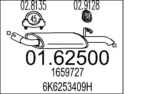 Rear Muffler MTS 01.62500