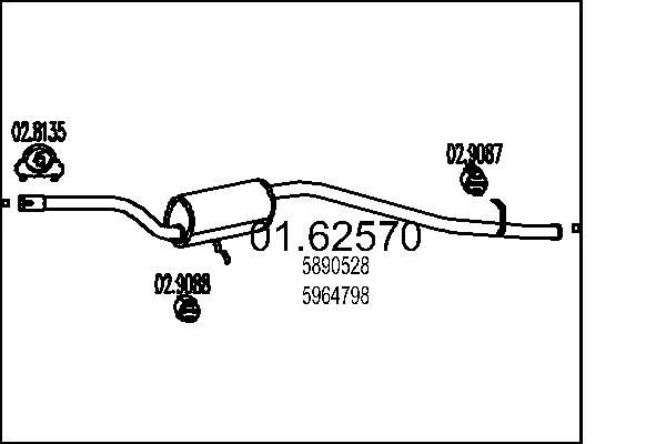 Rear Muffler MTS 01.62570
