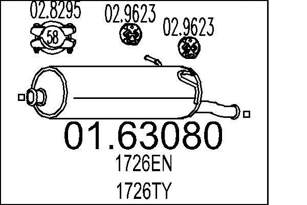 Rear Muffler MTS 01.63080