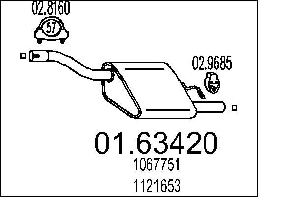 Rear Muffler MTS 01.63420