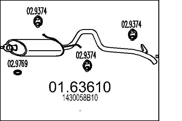 Rear Muffler MTS 01.63610