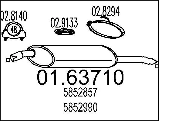Rear Muffler MTS 01.63710