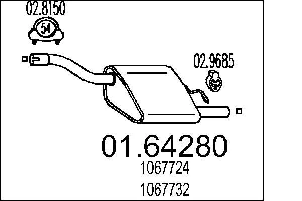 Rear Muffler MTS 01.64280