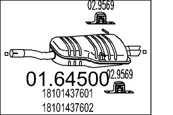 Rear Muffler MTS 01.64500