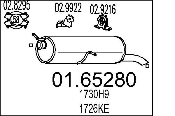 Rear Muffler MTS 01.65280