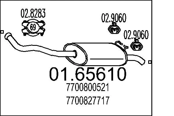Rear Muffler MTS 01.65610