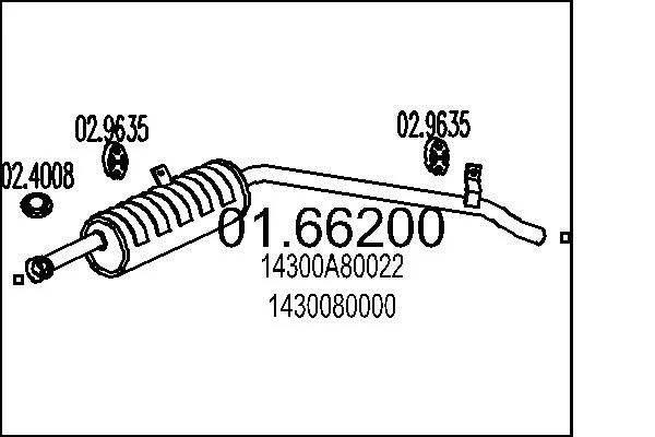Rear Muffler MTS 01.66200
