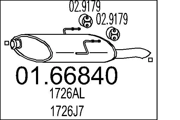 Rear Muffler MTS 01.66840