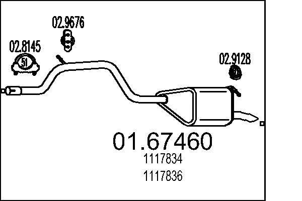 Rear Muffler MTS 01.67460