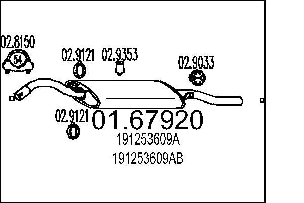 Rear Muffler MTS 01.67920