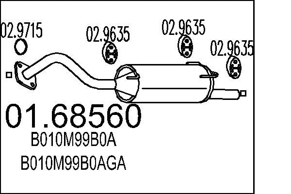 Rear Muffler MTS 01.68560