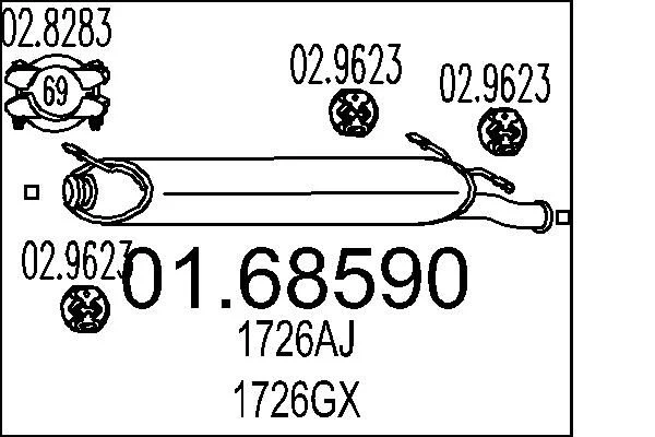 Rear Muffler MTS 01.68590
