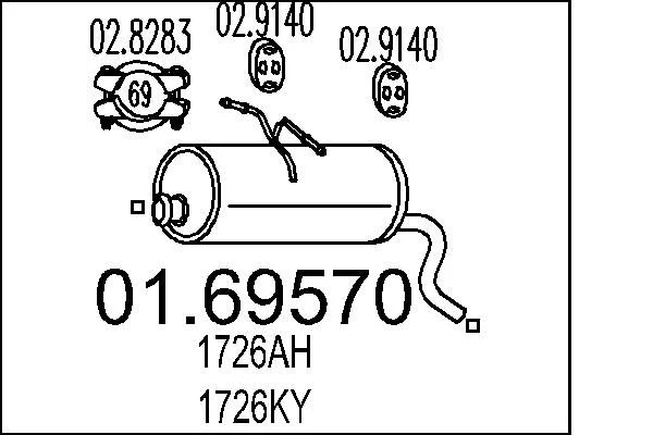 Rear Muffler MTS 01.69570
