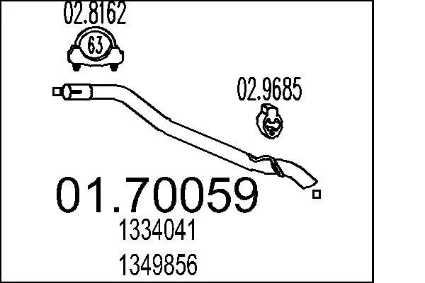 Exhaust Pipe MTS 01.70059