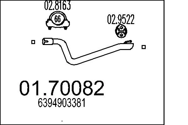 Exhaust Pipe MTS 01.70082