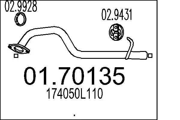 Exhaust Pipe MTS 01.70135