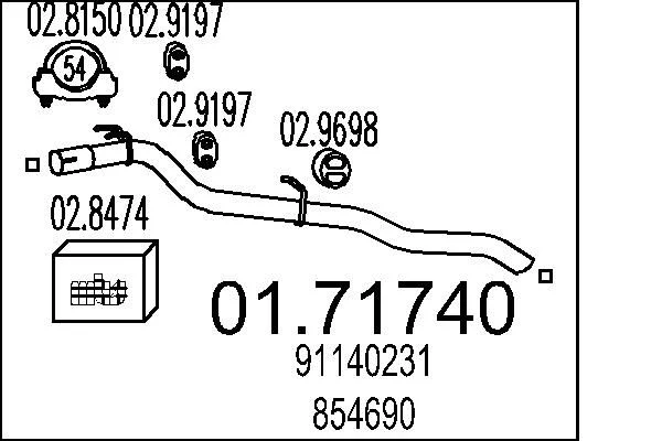 Išleidimo kolektorius MTS 01.71740