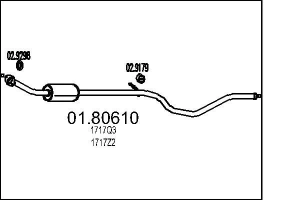 Centre Muffler MTS 01.80610