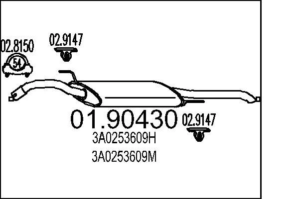 Zadný tlmič výfuku MTS 01.90430