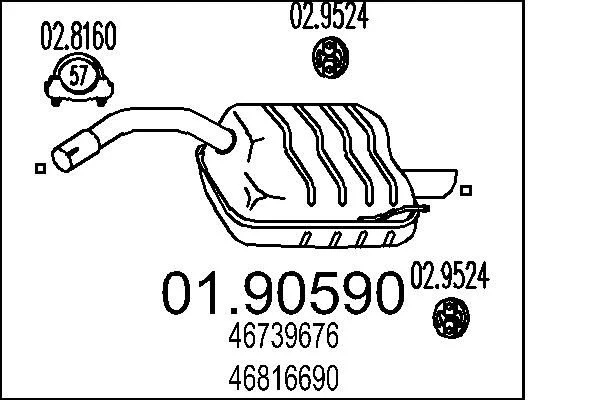 Rear Muffler MTS 01.90590