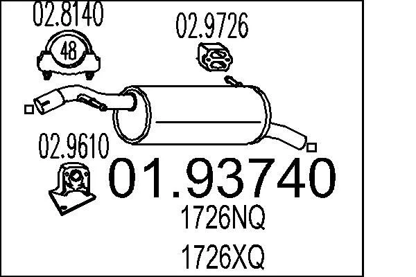 Rear Muffler MTS 01.93740